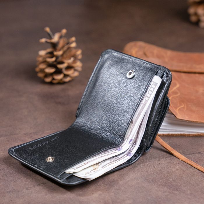 Кошелек ST Leather На кнопке Черный (19232) изображение 8