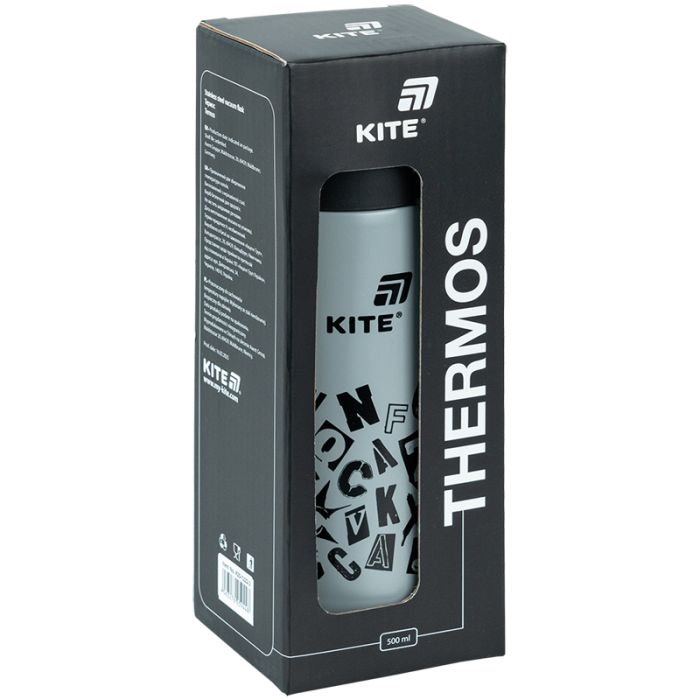 Термос Kite 500 мл, чорний (K25-1222-3) изображение 5