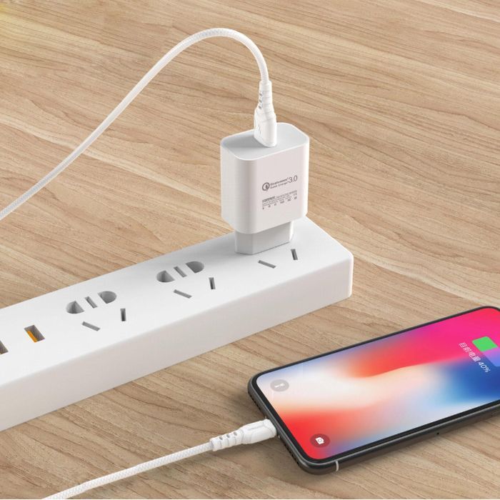 Дата кабель USB 2.0 AM to Micro 5P 1.0m 2.4A silicone white Denmen (DM-D06V-WH) изображение 3