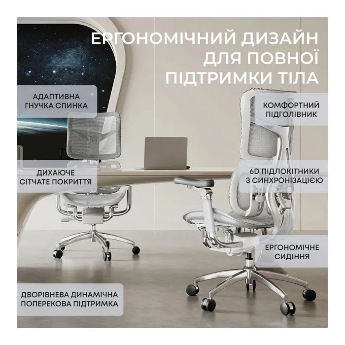 Офисное кресло Sihoo DORO S300 Mesh Dark Grey (S300-M201) изображение 12
