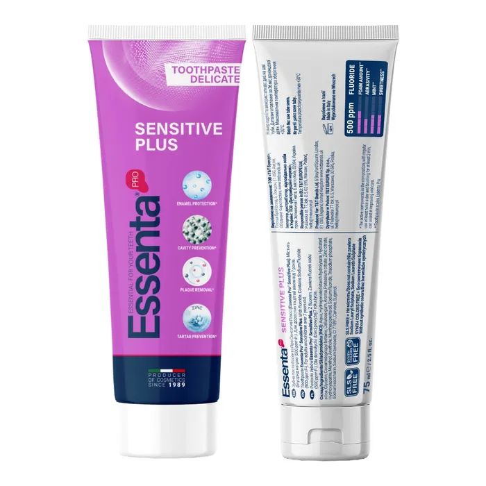 Зубная паста Essenta Pro Sensitive Plus 75 мл (8031447500084) изображение 2 Зубная паста Essenta Pro Sensitive Plus 75 мл (8031447500084) изображение 2