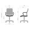 Офісне крісло Аклас Конвалія WT Tilt Сірий (Сірий/Чорний) (00160115) зображення 12