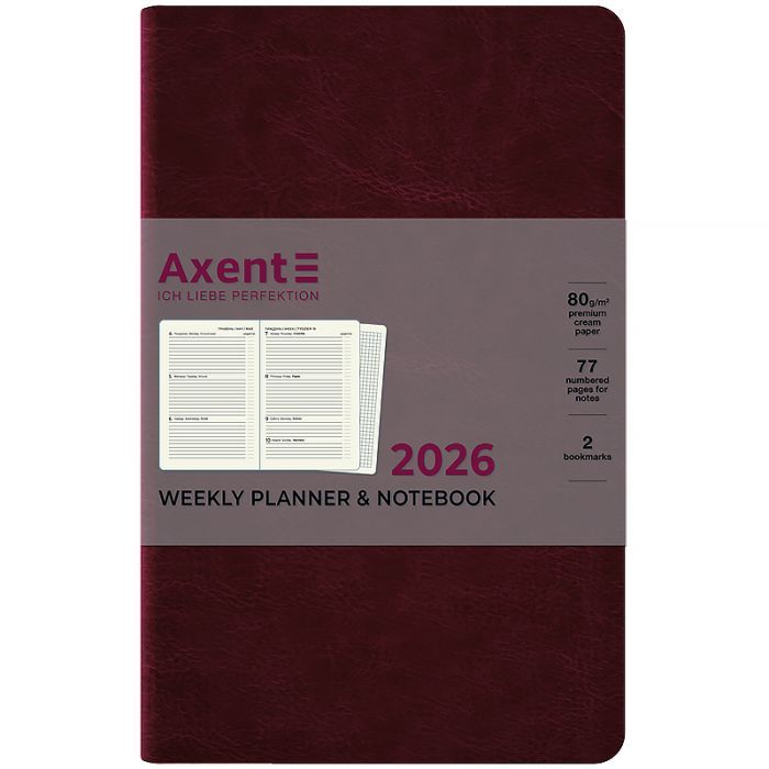 Еженедельник Axent датированный 2026 Partner City Soft 125х195, серый (8521-26-06-A) изображение 2