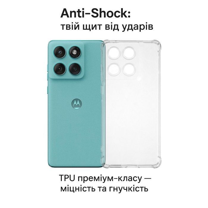 Чехол для мобильного телефона BeCover Anti-Shock Motorola Edge 60 Fusion Clear (713805) изображение 2