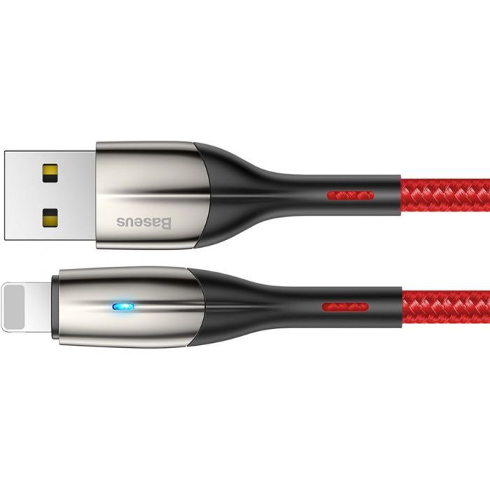 Дата кабель USB 2.0 AM to Lightning 1.0m 2.4A red Baseus (CALSP-B09) зображення 2