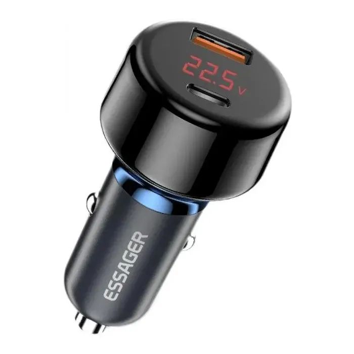 Зарядное устройство Essager 1xUSB-C 65W + 1xUSB blue (ECCPD-HJ03)