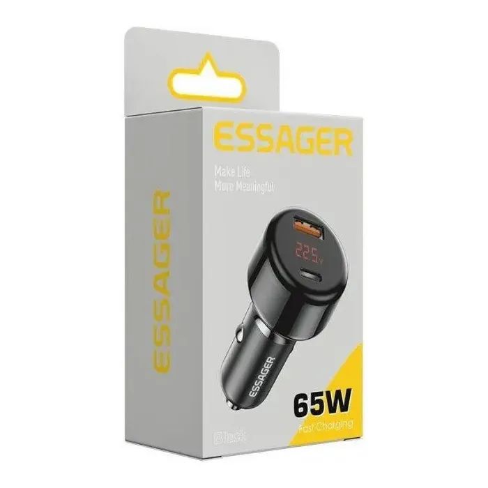 Зарядное устройство Essager 1xUSB-C 65W + 1xUSB blue (ECCPD-HJ03) изображение 3