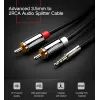Кабель мультимедийный 3.5mm M to 2xRCA M 2.0m AV116 black Ugreen (10584) изображение 2 Кабель мультимедийный 3.5mm M to 2xRCA M 2.0m AV116 black Ugreen (10584) изображение 2