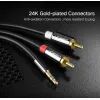 Кабель мультимедийный 3.5mm M to 2xRCA M 2.0m AV116 black Ugreen (10584) изображение 5 Кабель мультимедийный 3.5mm M to 2xRCA M 2.0m AV116 black Ugreen (10584) изображение 5