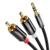 Кабель мультимедийный 3.5mm M to 2xRCA M 2.0m AV116 black Ugreen (10584) > цены в Киеве и Украине Кабель мультимедийный 3.5mm M to 2xRCA M 2.0m AV116 black Ugreen (10584)