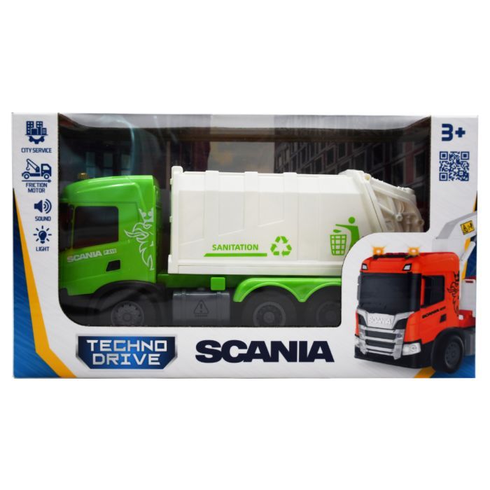 Спецтехніка TechnoDrive серії Big Truck – Сміттєвоз Scania (світло, звук) (6410KS) зображення 2