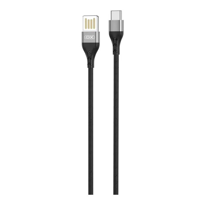 Дата кабель USB 2.0 AM to USB-C 1.0m 2.4A double-sided NB188 gray XO (6920680879700)