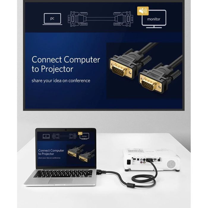 Кабель мультимедийный VGA M to VGA M 2.0m VG101 black Ugreen (11646) изображение 6