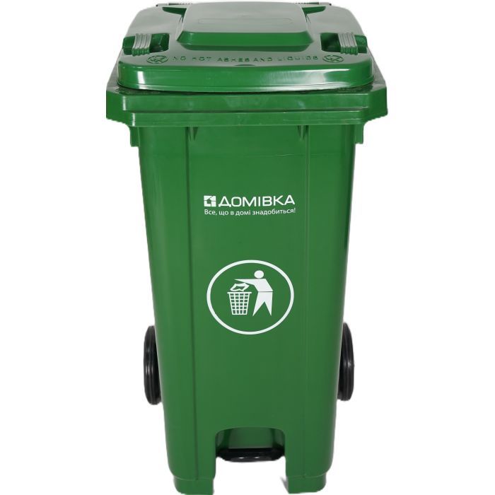 Контейнер для сміття Домівка 120L-B Зелений 120 л (000033127)