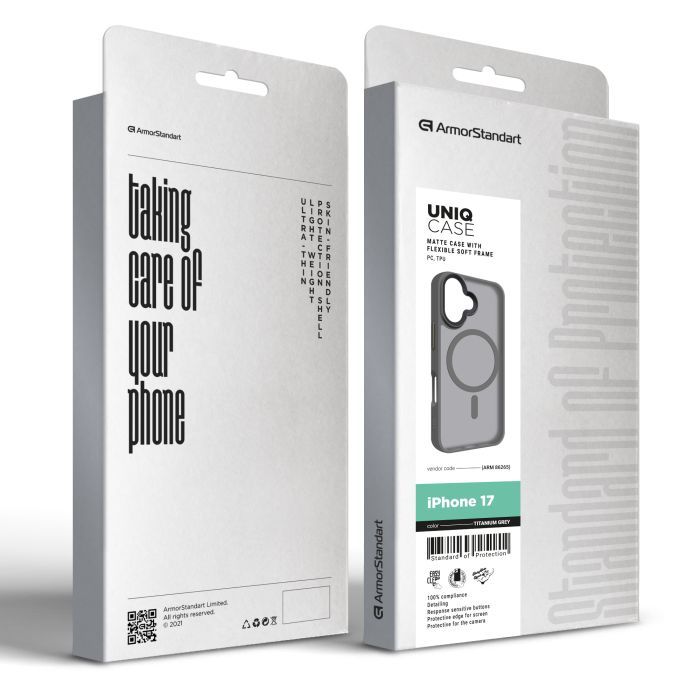 Чехол для мобильного телефона Armorstandart Uniq MagCase Apple iPhone 17 Titanium Grey (ARM86265) изображение 2