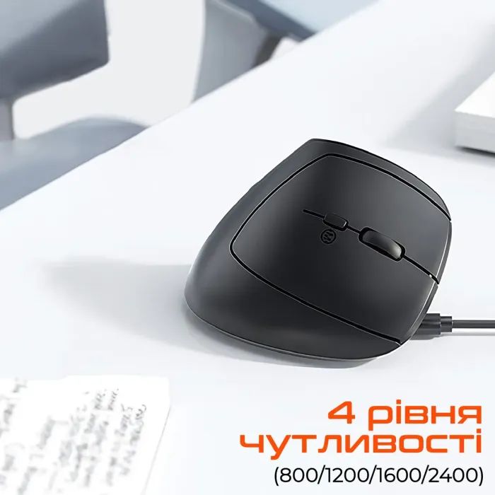 Мышка Meetion BTM008 Wireless/Bluetooth Black (MT-BTM008-A) изображение 4