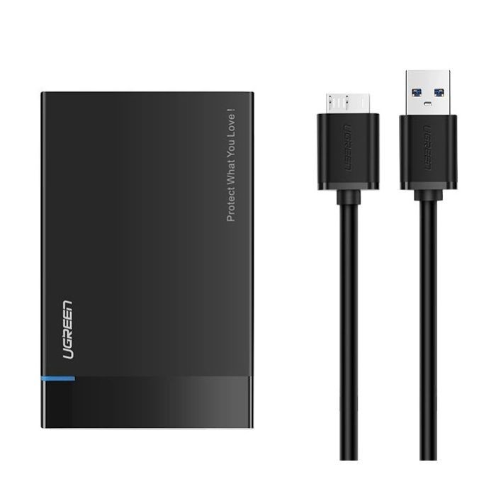 Кишеня зовнішня UGREEN USB 3.0 to M.2 SATA SSD US221 black (30848) зображення 2