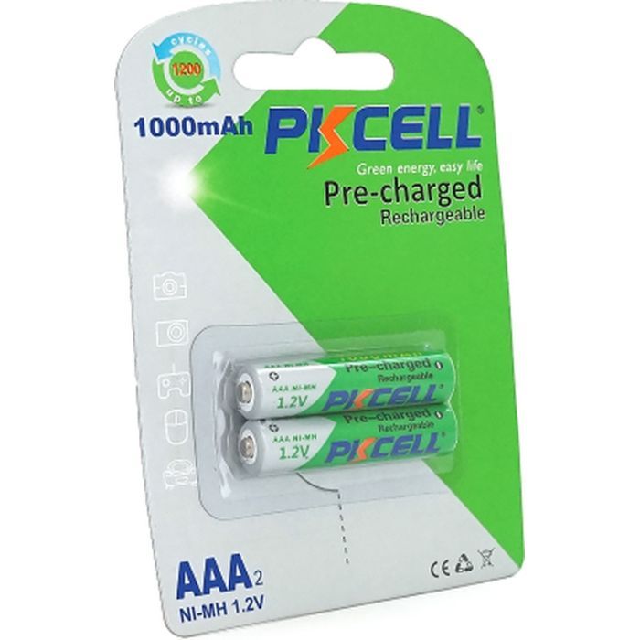 Аккумулятор PkCell AAA R03 1000mAh 1.2V NiMH Already Charged, 2шт/бл (PC/AAA1000-2BA)