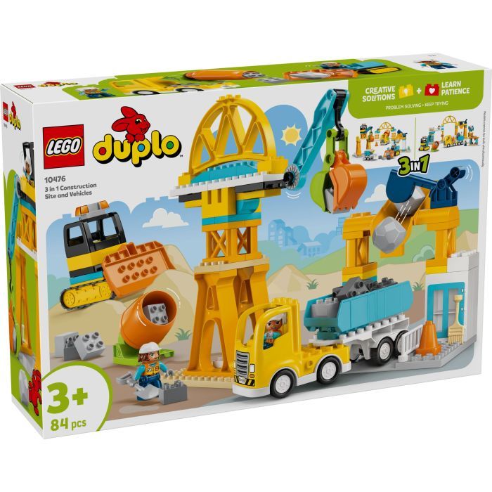 Конструктор LEGO DUPLO Town 3-в-1 Строительная площадка и техника (10476)