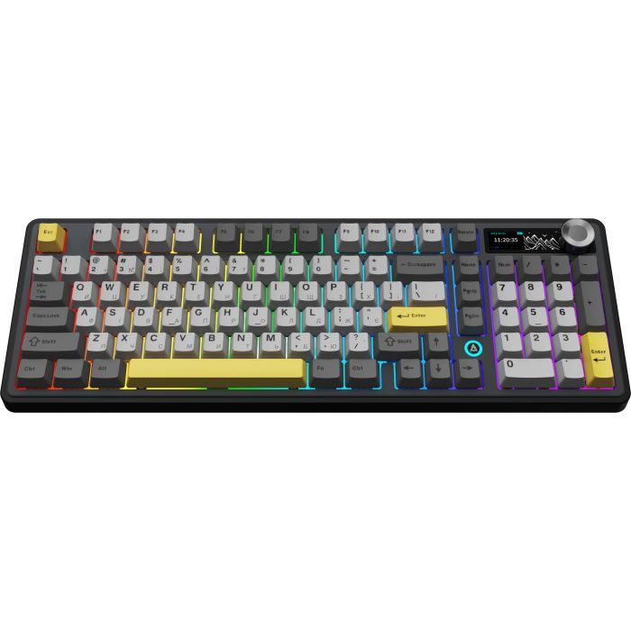Клавиатура Ajazz AK980 V2 Gift Switch V2 Wireless/Bluetooth/USB UA Black/Grey/Yellow (AK980-V2-G-BGY) изображение 2