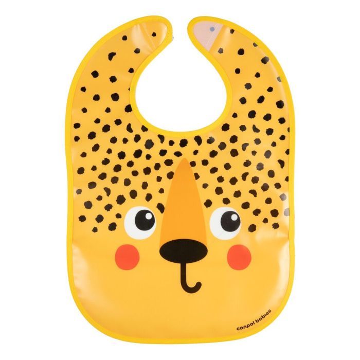Нагрудничек Canpol babies Hello Little - гепард, пластмасовий з кишенькою (9/232_ora2)
