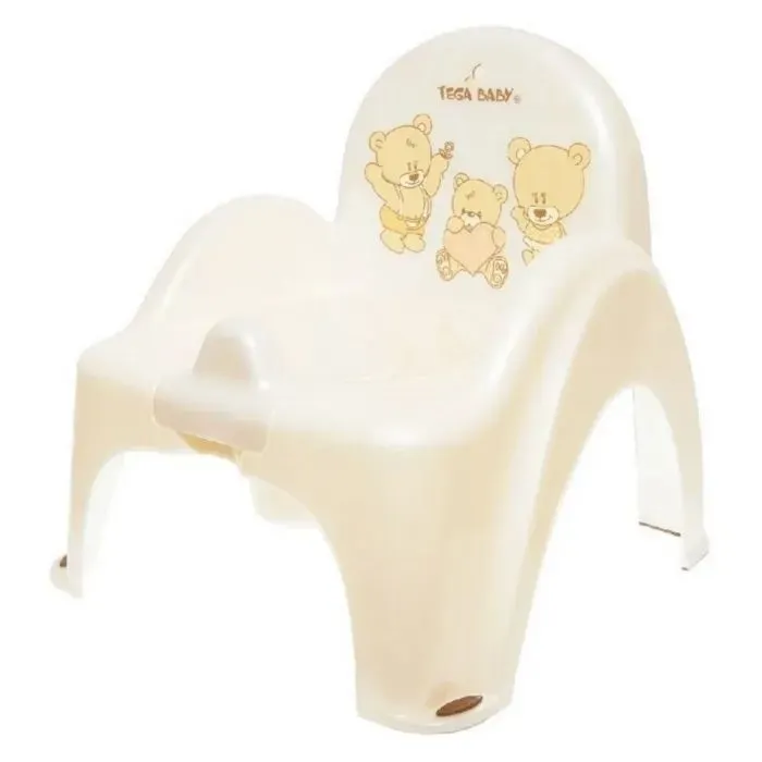 Горшок Tega Baby Teddy Bear стілець дитячий антиковзкий white pearl (MS-012-118)