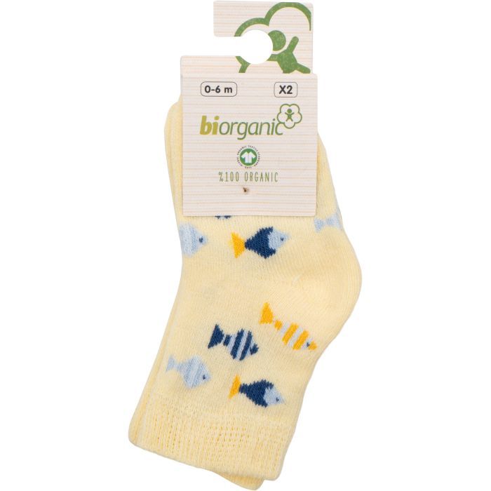 Носки детские Bibaby с рыбками (68377-0-6-yellow)