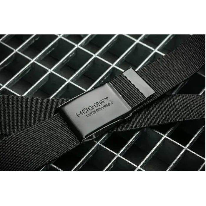 Поясной ремень Hoegert WESEL эластичный с металлической пряжкой черный, 130 см (HT5K463) изображение 3