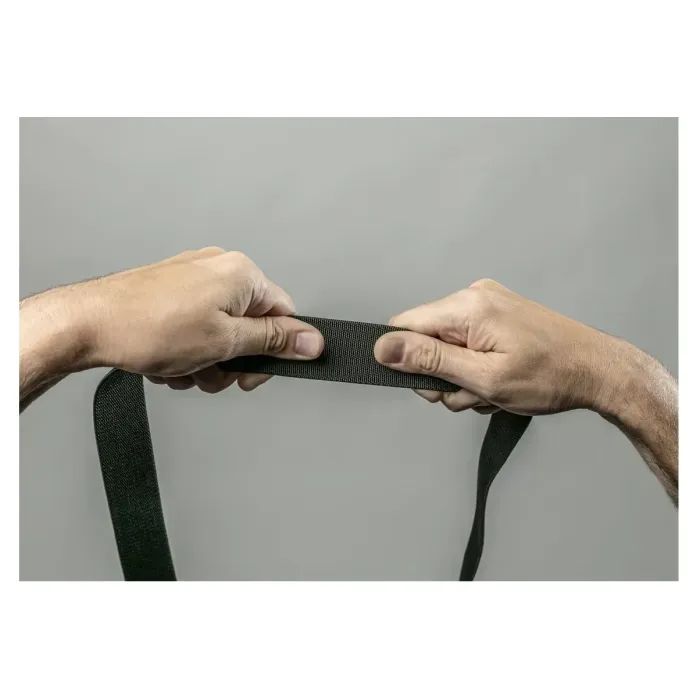 Поясной ремень Hoegert WESEL эластичный с металлической пряжкой черный, 130 см (HT5K463) изображение 4