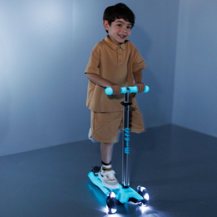Самокат Micro серії Maxi Deluxe Glow LED" Синій кришталь" (MMD366) изображение 6
