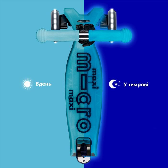 Самокат Micro серії Maxi Deluxe Glow LED" Синій кришталь" (MMD366) изображение 8