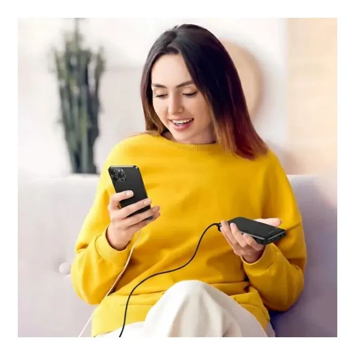 Батарея универсальная AWEI 10000mAh P20K, 12W, Black (6954284009744) изображение 4