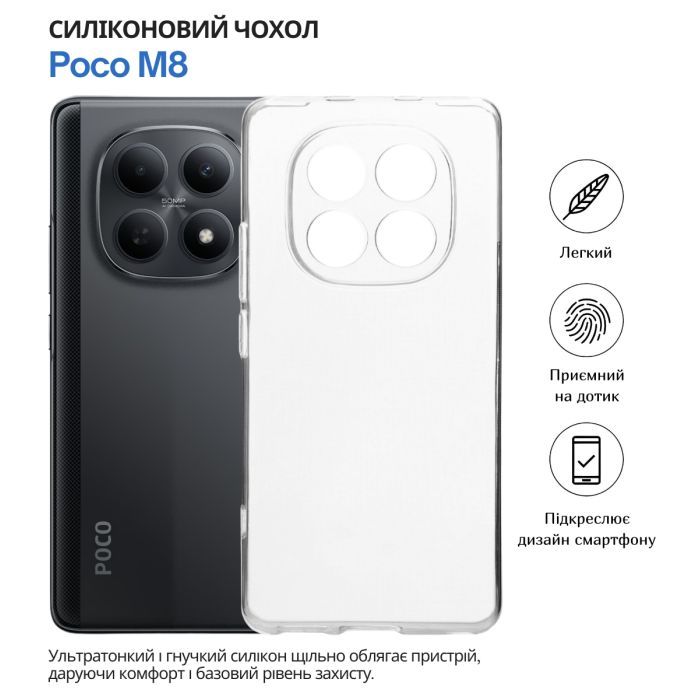 Чехол для мобильного телефона BeCover Poco M8 Transparancy (715056) изображение 6