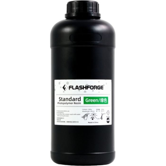 Фотополимерная смола Flashforge Resin Standart UV/LCD Green 1kg (20002085001)