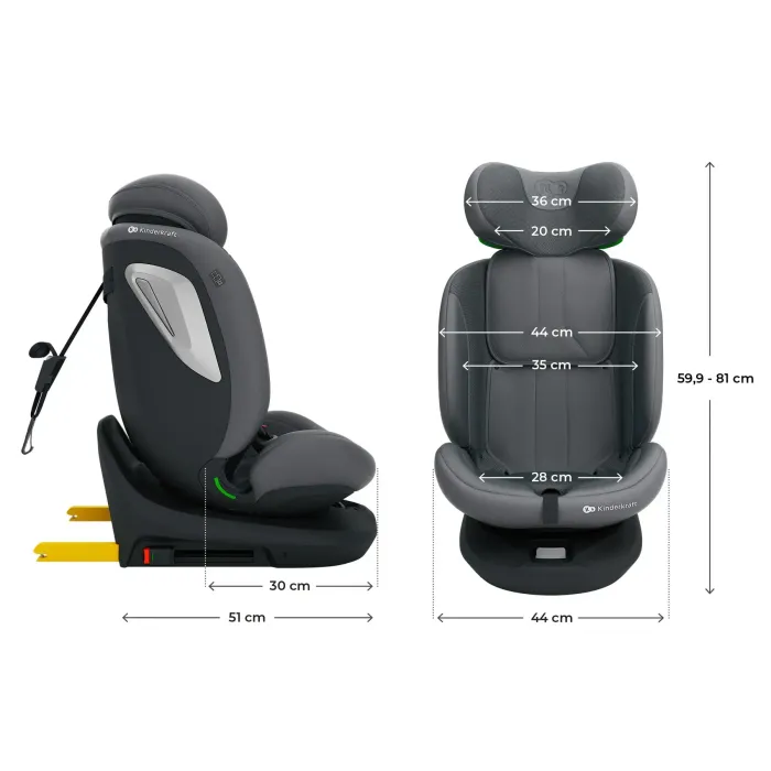 Автокрісло Kinderkraft i-Grow 2 Plus i-Size Green (KCIGRO02GREPL00) (5902533929849) зображення 9