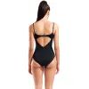 Купальник Arena Clip Back Swimsuit Solid B 010651-510 чорний, білий 42 (3468337746355) изображение 4