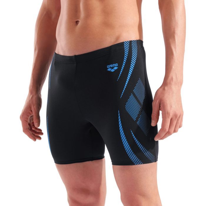 Плавки Arena Poseidonia Swim Mid Jammer 009091-501 чорний, білий 100 (3468337537212) изображение 4