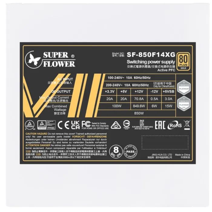 Блок питания Super Flower 850W LEADEX VII GOLD (SF-850F14XG WHITE) изображение 5