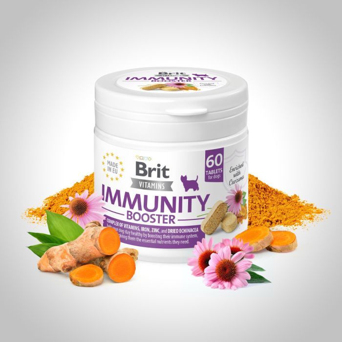 Вітаміни для собак Brit Vitamins Immunity Booster для імунітету 60 таблеток (8595602571666) зображення 2