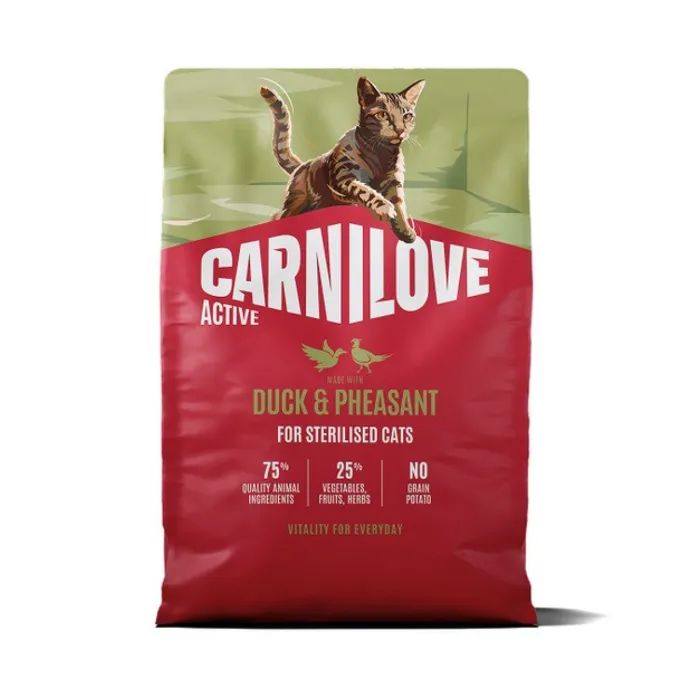 Сухой корм для кошек Carnilove Active Duck & Pheasant Sterilised 2 кг (8595602581757)