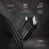 Кабель мультимедийный USB-C to DisplayPort M 1.8m 4K60Hz black AXAGON (RVC-DPC) изображение 2