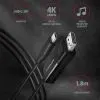 Кабель мультимедійний USB-C to DisplayPort M 1.8m 4K60Hz black AXAGON (RVC-DPC) зображення 2