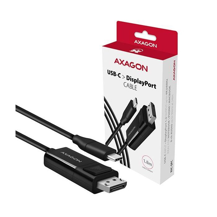 Кабель мультимедийный USB-C to DisplayPort M 1.8m 4K60Hz black AXAGON (RVC-DPC) изображение 8
