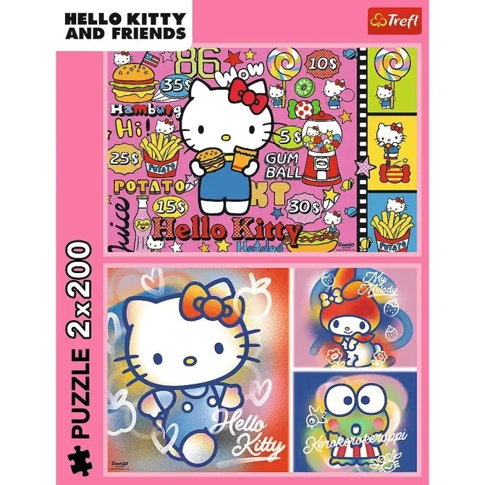 Пазл Trefl Hello Kitty Вітаю Кітті та друзів 2х200 елементів (5900511133363) зображення 4