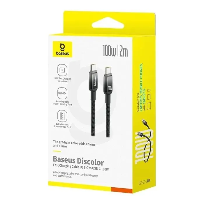 Дата кабель USB-C to USB-C 1.0m 100W black Baseus (P10374902111-00) изображение 3