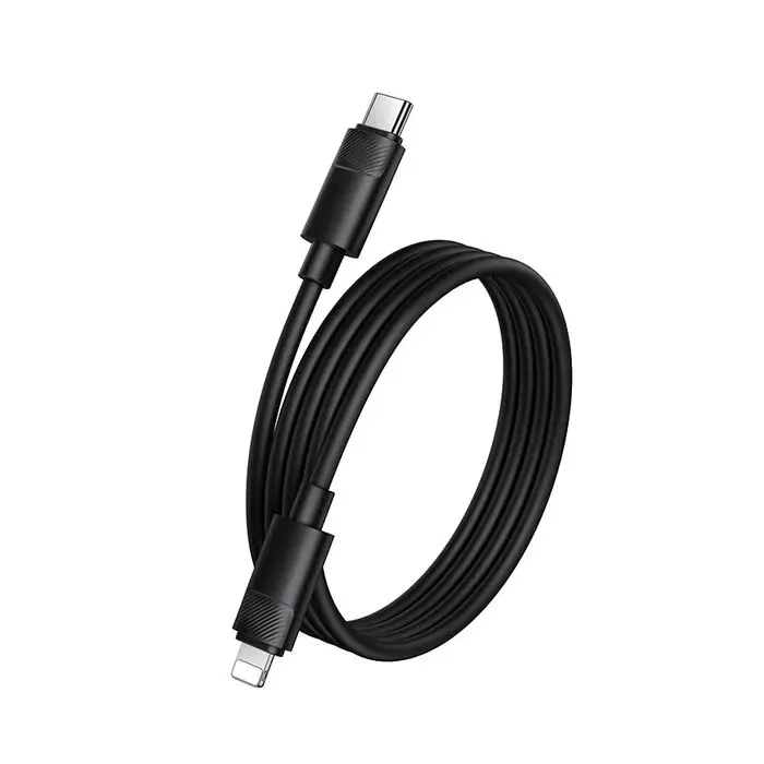 Дата кабель USB-C to Lightning 1.0m PD30W silicone BX123 Leya black BOROFONE (6941991124174) изображение 3