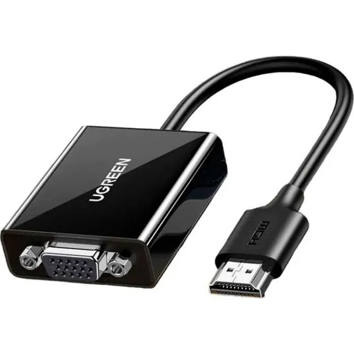 Перехідник HDMI M to VGA F 1920x1080 60Hz black Ugreen (UGR-90813) зображення 2