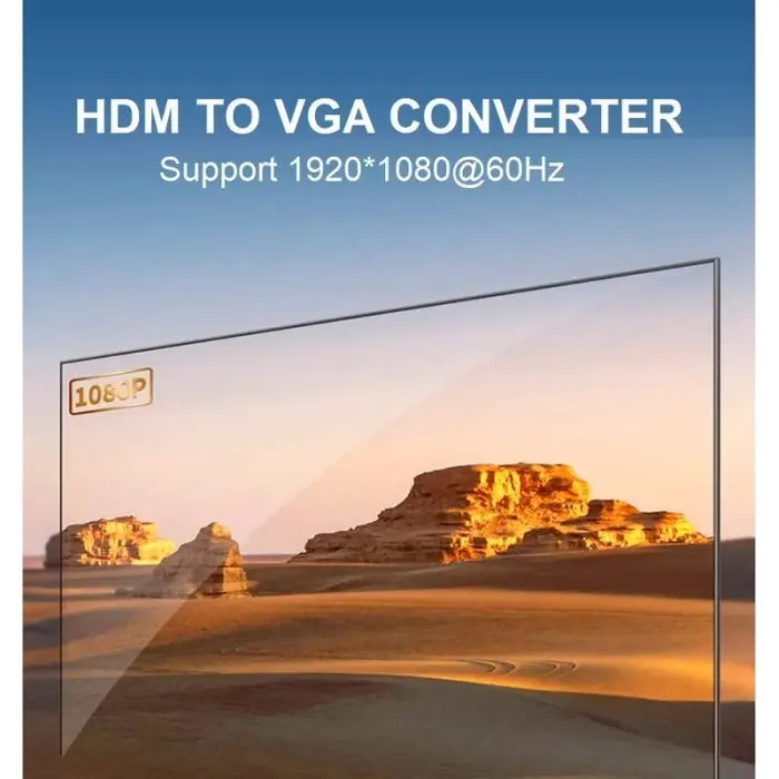 Перехідник HDMI M to VGA F 1920x1080 60Hz black Ugreen (UGR-90813) зображення 7