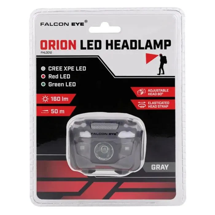 Фонарь Falcon Eye Orion (160 Lm) Cool White/Red/Green LED Grey (FHL0012) (DAS303977) изображение 3