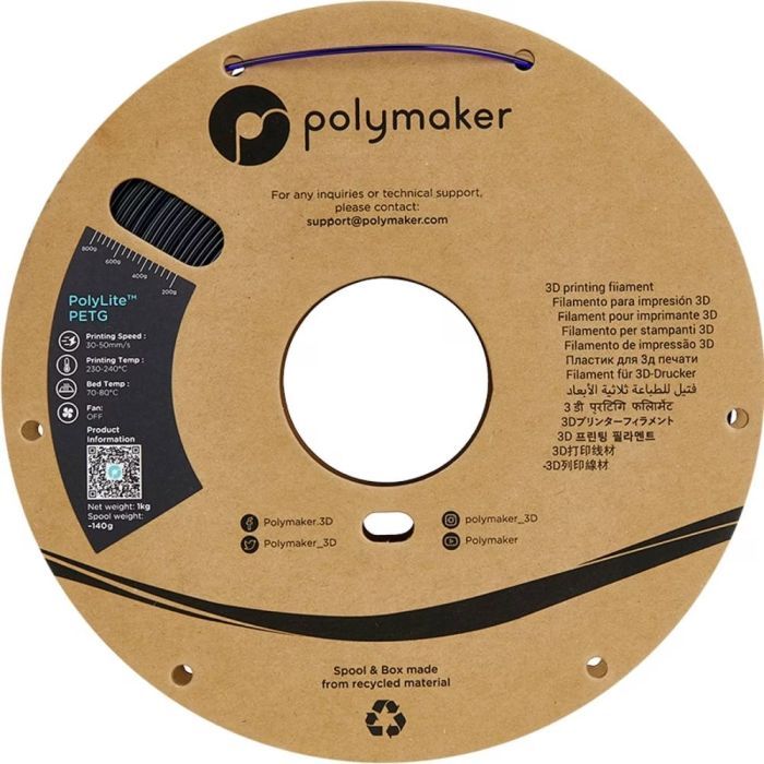 Пластик для 3D-принтера Polymaker PETG POLYLITE 1,75mm 1kg WHITE (PB01002) зображення 2
